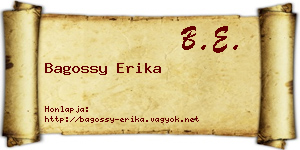 Bagossy Erika névjegykártya