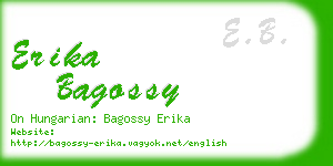 erika bagossy business card